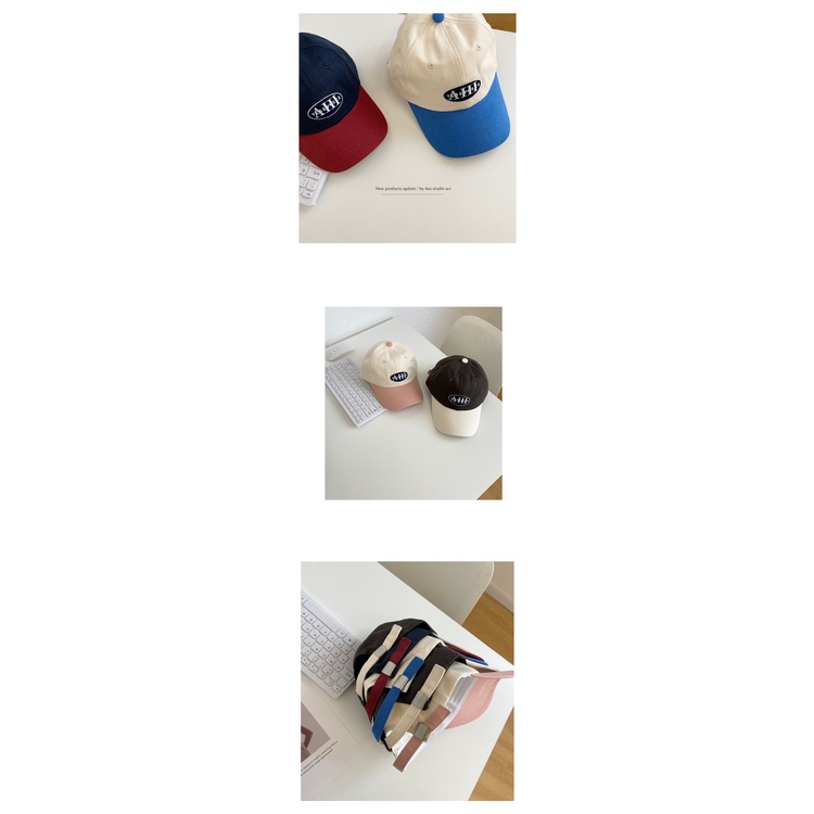 Mũ Lưỡi Trai Mềm Phối Màu Tương Phản Phong Cách Hàn Quốc Dễ Phối Đồ