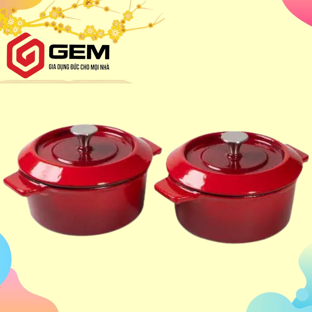 Set 2 Nồi tròn Woll Iron Casserole mini 10 cm