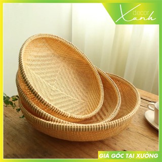Rổ mây tre đan xuất khẩu đan thủ công thưa đựng hoa quả rau củ có nhiều kích thước từ 23cm
