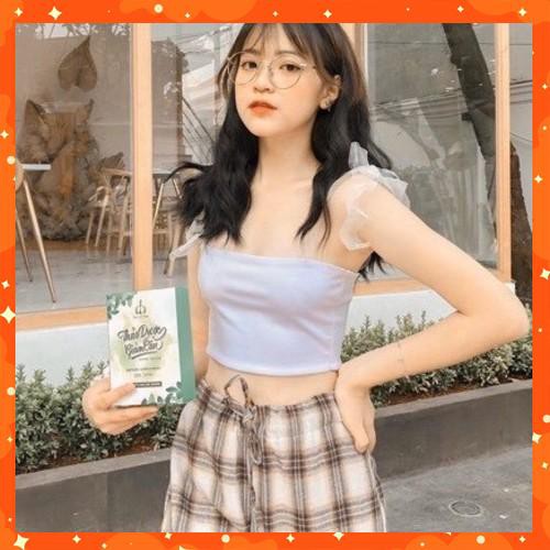 ÁO 2 DÂY CROPTOP THẮT NƠ - ÁO QUÂY NGỰC BUỘC VAI NƠ REN HOT 2020 - ÁO 2 DÂY