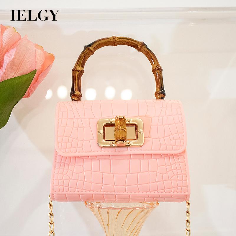 Túi đeo chéo mini IELGY họa tiết da cá sấu phối dây xích thời trang