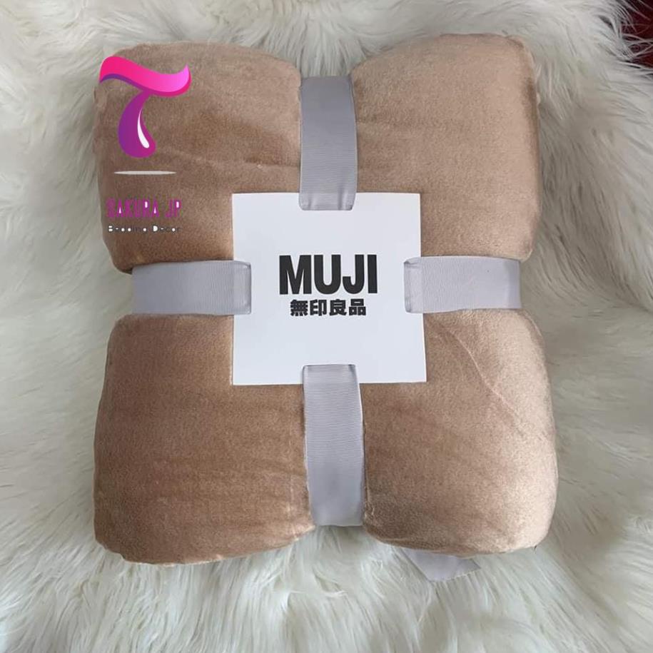 Chăn Lông Tuyết Muji 2 Lớp Siêu Mềm Mịn Xuất Nhật  MềnTuyết Nhung BLANKET Lông Thỏ Nhập Khẩu Sakura JP