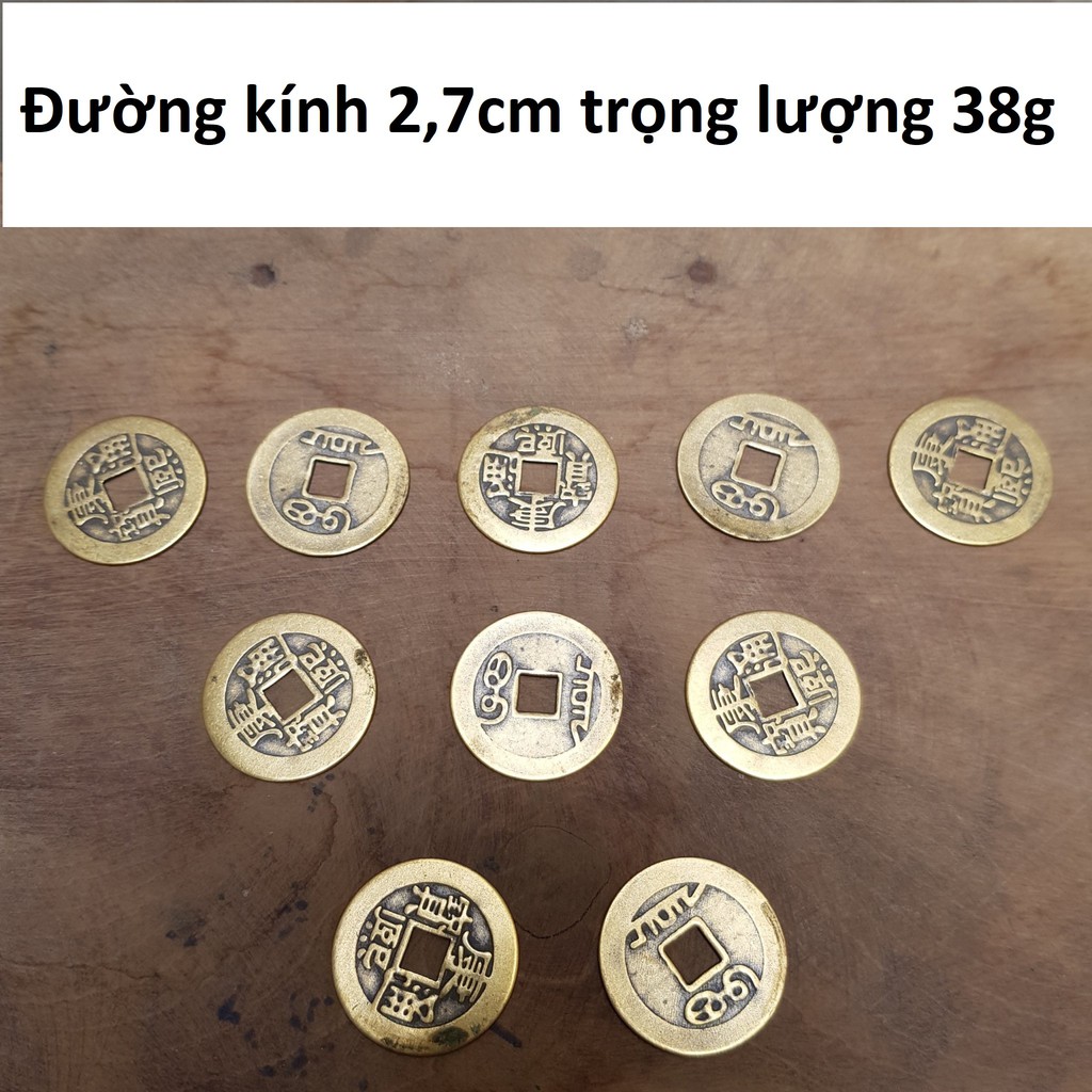 Combo 10 đồng xu Ngũ Đế bằng đồng MS27a