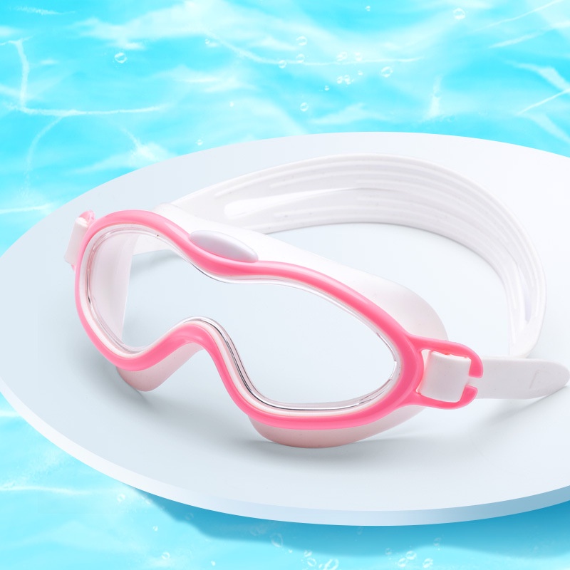 Kính Bơi Gọng Lớn Chống Sương Mù Không Thấm Nước 6 Màu Cho Bé 3-8 Tuổi