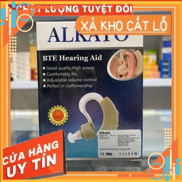 [FREE SHIP - SIÊU SALE] (Bảo hành 1 năm chính hãng) Máy trợ thính vành tai Alkato VT-113, hỗ trợ người già nặng tai,kém
