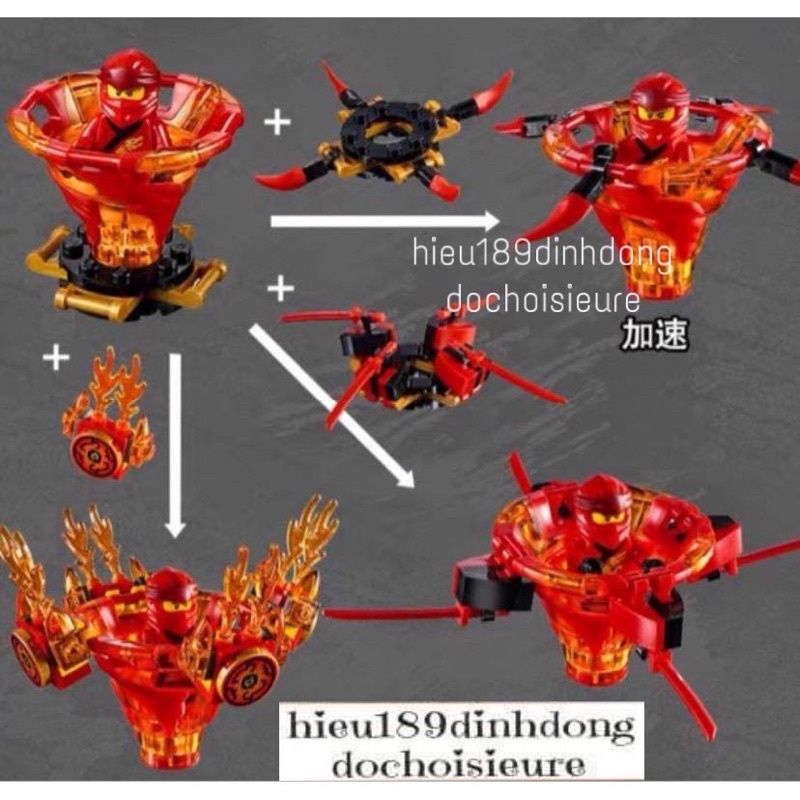 Con quay ninjago lốc xoáy cao thủ ninja lốc xoáy 2019 phiên bản chiến binh (ảnh thật kèm video) Khách chat chọn màu