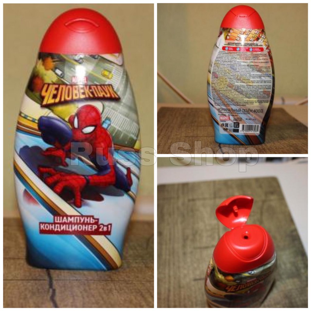 Sữa Tắm Gội 2in1 Cho Bé Spider Man Nga lọ lớn 400ml