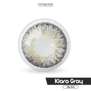 Kính áp tròng cận Hàn Quốc VIVIMOON KIARA GRAY - Lens cận xám ngọc 14.0mm