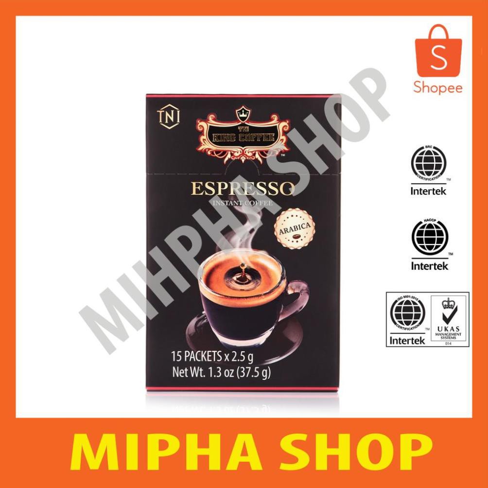 Cà Phê Đen Hòa Tan Espresso KING COFFEE - Hộp 15 gói x 2.5g - Arabica café hòa tan đậm hương vị cà phê Ý | BigBuy360 - bigbuy360.vn