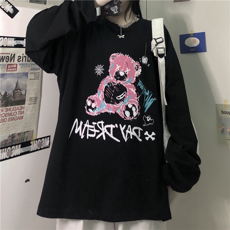 Áo thun tay dài form rộng Daydream NEKO.SG, Áo thun Streetwear ulzzang SWT32