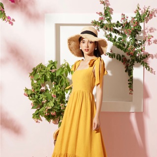 Đầm Maxi 2 dây nơ vai bèo chân  3625013