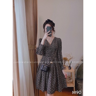 Đầm hoa nhí cổ tim bigsize 60 đến 90 kg