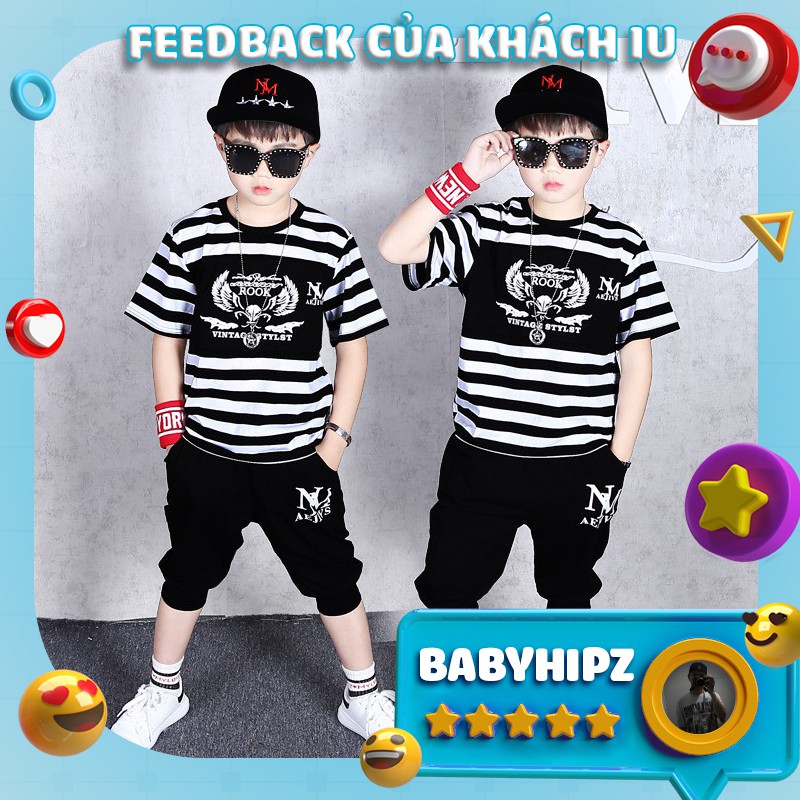 Đồ bộ cho bé trai 🔥 Freeship 🔥 quần áo trẻ em 5 14 tuổi chất cotton co giãn 2 chiều thoáng mát  BABYHIPZ - BBH030