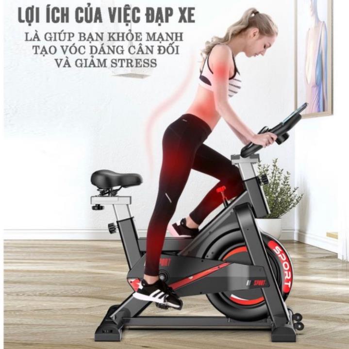 Xe đạp tập thể dục tại nhà Senmax 7077 Sport bike Q7 - Xe đạp thể thao trong nhà Khung thép chắc chắn màn hình điện tử