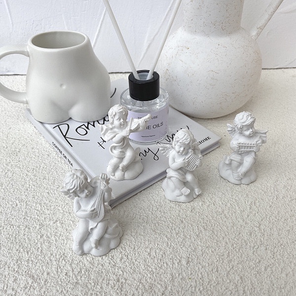 Tượng Thạch Cao, Cột La Mã Hy Lạp Mini, Tượng Thiên Thần Nai Decor để trang trí chụp ảnh, trang trí nhà cửa