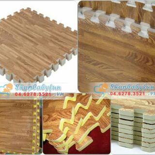 6 Tấm thảm xốp vân gỗ(60×60cm)