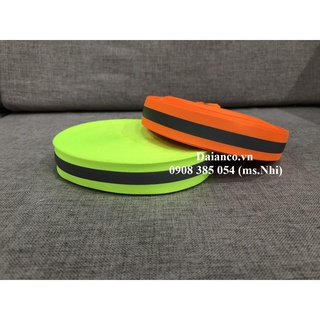 Cuộn dây phản quang vải sọc xám bản 2,5cm dài 100m- hàng sẵn
