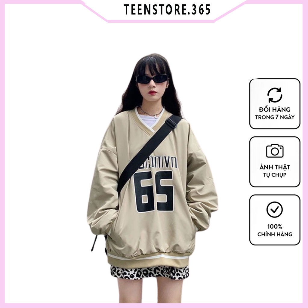 Áo Nỉ Trần Bông Dáng Rộng Tay Bồng Form Unisex Nam Nữ, Áo Sweater không mũ số 65 MÃ 540- Teenstore.365 | BigBuy360 - bigbuy360.vn