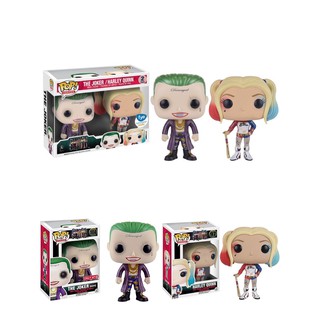 Funko POP Hình Suicide Squad Búp bê Harley Quinn 97 & Joker 104 Phiên bản Đồ trang trí 2 gói Mô hình lắp ráp Phiên bản giới hạn