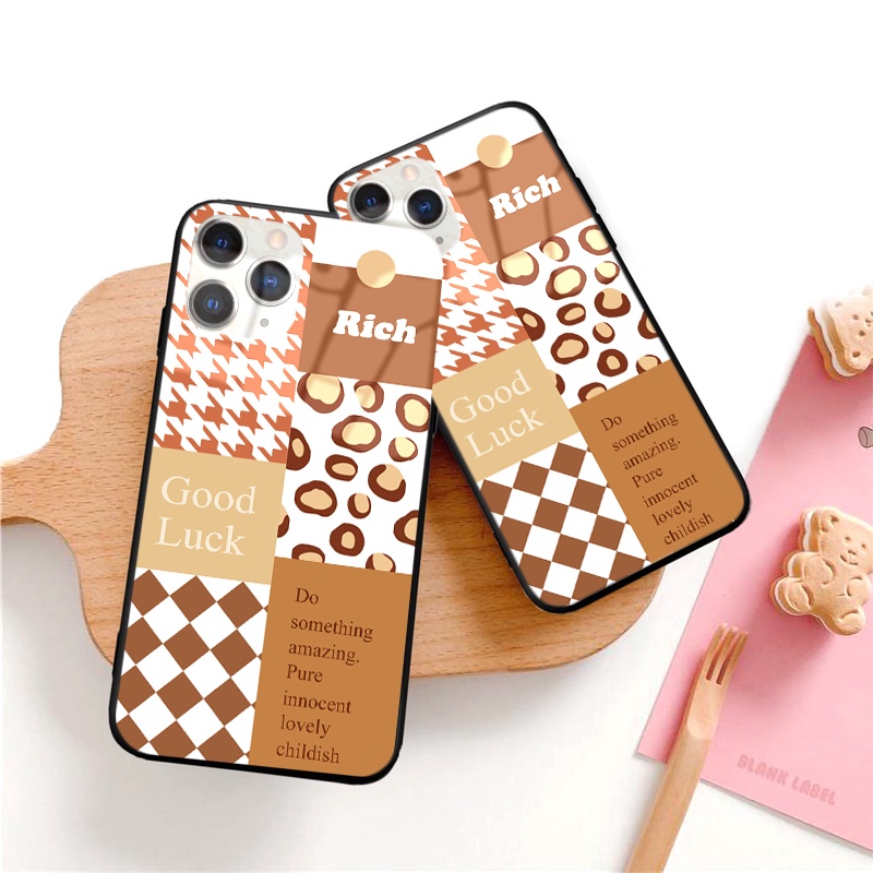 Ốp lưng iphone kính RICH ốp bóng chống xước ip 6splus/7/7plus/8/8plus/x/xr/xs/11/12/pro/max/plus/13promax k368