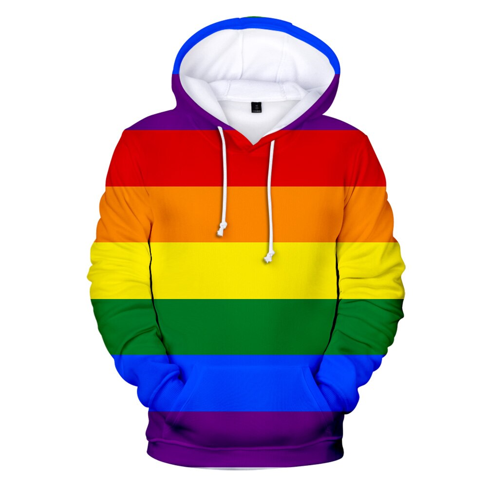 Áo Hoodie Họa Tiết Cầu Vồng Lgbt 2021