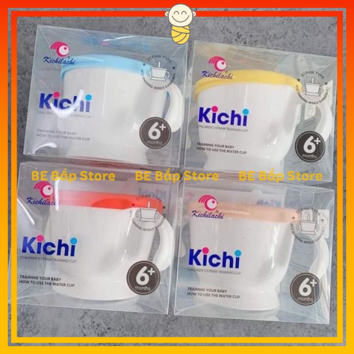 ⚡BÁN LỖ XIN ĐÁNH GIÁ 5 SAO⚡ Cốc Tập Hút Kichi Tập Uống Nước 3 Giai Đoạn Có Vạch Chia 150ml Cho Bé