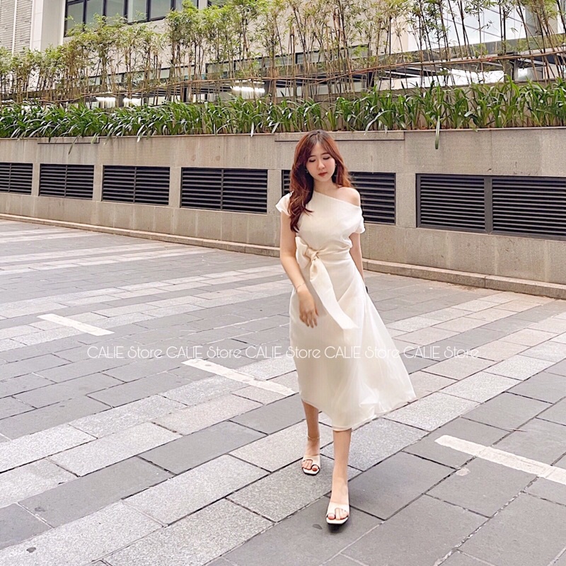 ĐẦM TƠ THẮT NƠ EO CALIE STORE