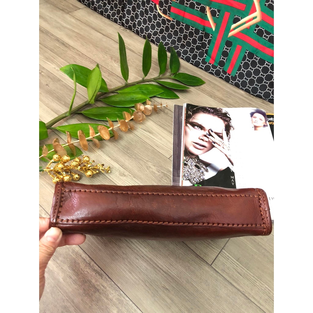 Thanh lý clutch nam hiệu Rinbow Duck da mộc chỉ nổi