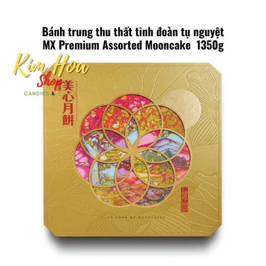 Bánh trung thu Thất Tinh Đoàn Tụ Nguyệt MX Premium Asorted Mooncake 1350g - MADE IN CHINA