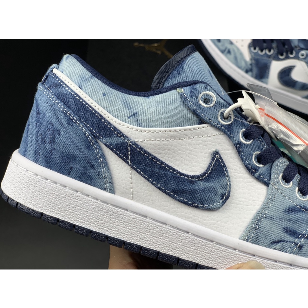 Giày thể thao nam nữ Jordan Denim loang bò cổ thấp  - J35