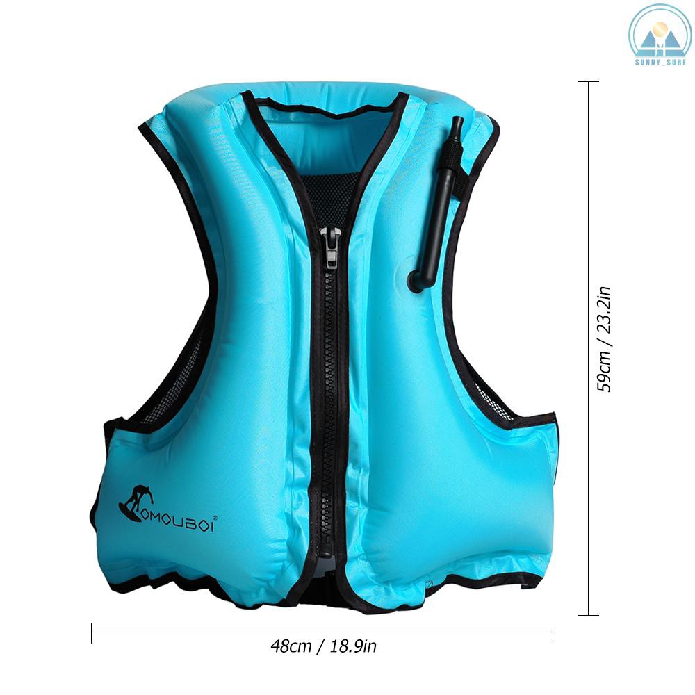 Sunny☀ Adult Inflatable Swim Vest Life Jacket for Snorkeling Floating Device Swimming Drifting Surfing Water Sports Life Saving