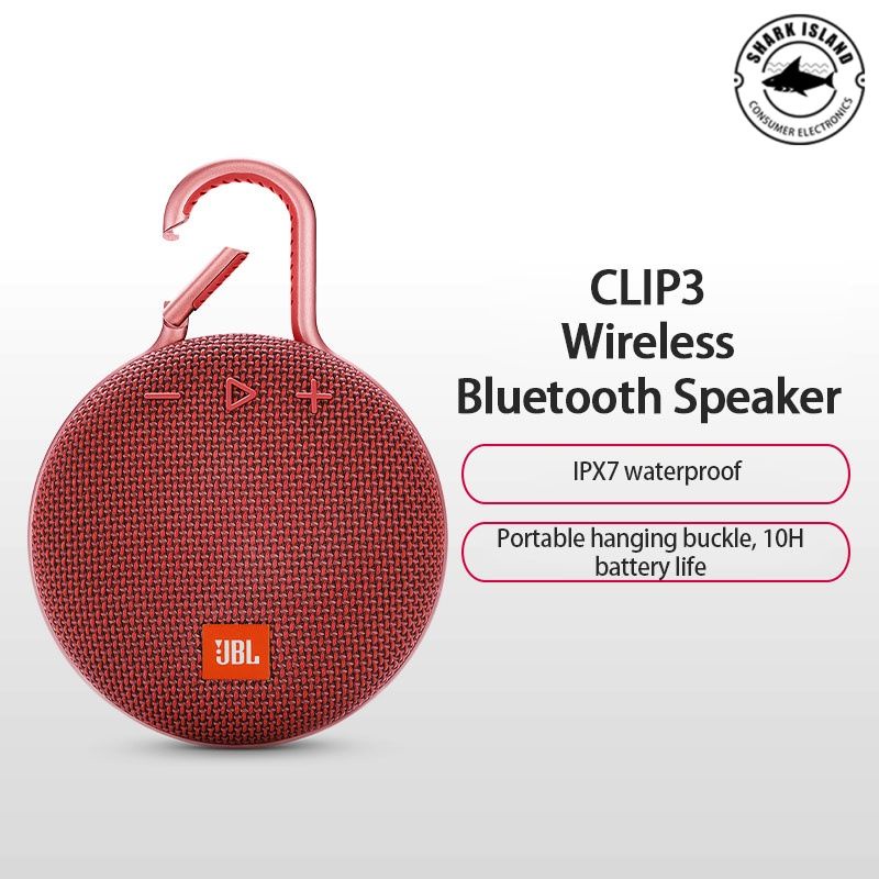Có sẵn JBL Clip 3 Không Dây Bluetooth Loa Di Động Thể Thao Ngoài Trời Không Thấm Nước Loa ELLE