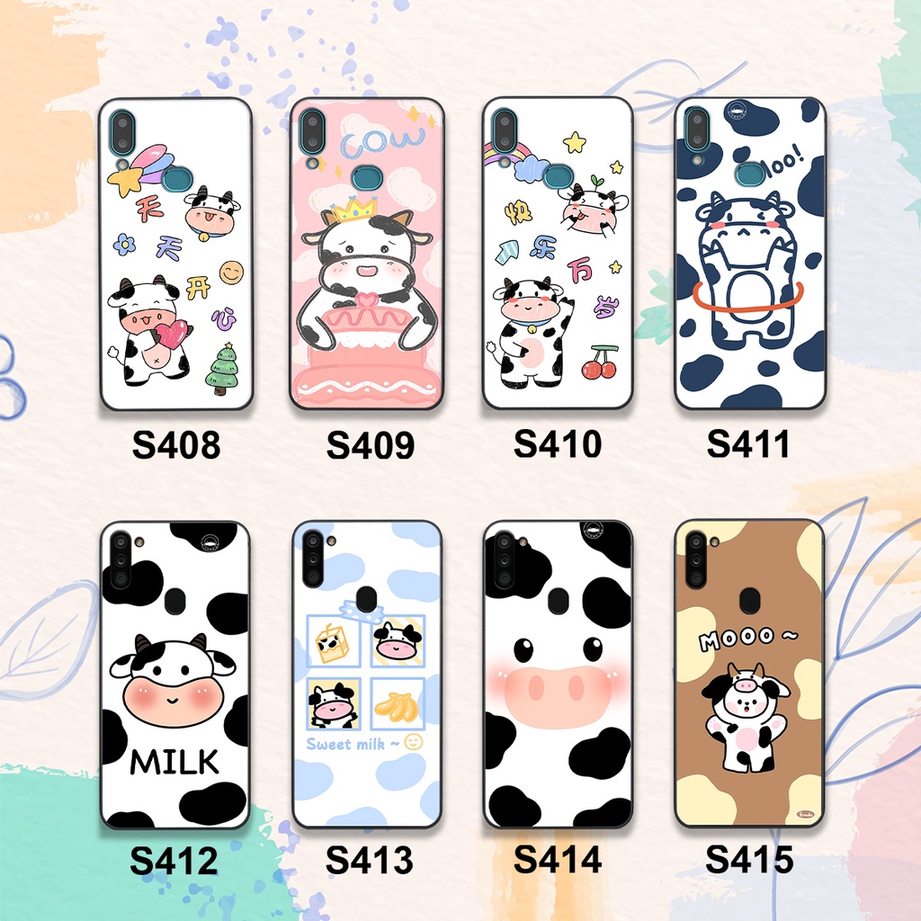 Ốp lưng SAMSUNG A10S - A11 in hình bò sữa cute đáng yêu