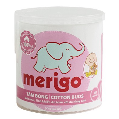 Tăm bông Bạch Tuyết Merigo tiệt trùng (55-330 que) cho trẻ em