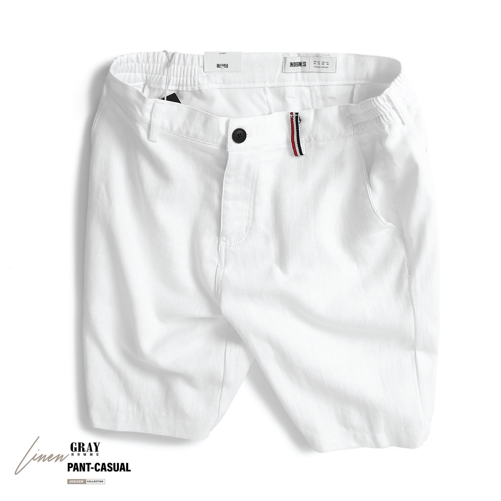 Quần đùi nam phối cạp chun GRAYHOMME short kaki mềm nhẹ, thoáng khí BI110