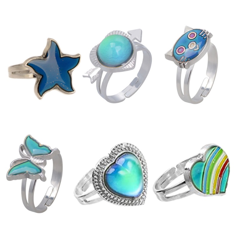 Nhẫn Nam Thay Đổi Màu Sắc Theo Nhiệt Độ Phong Cách Hip Hop