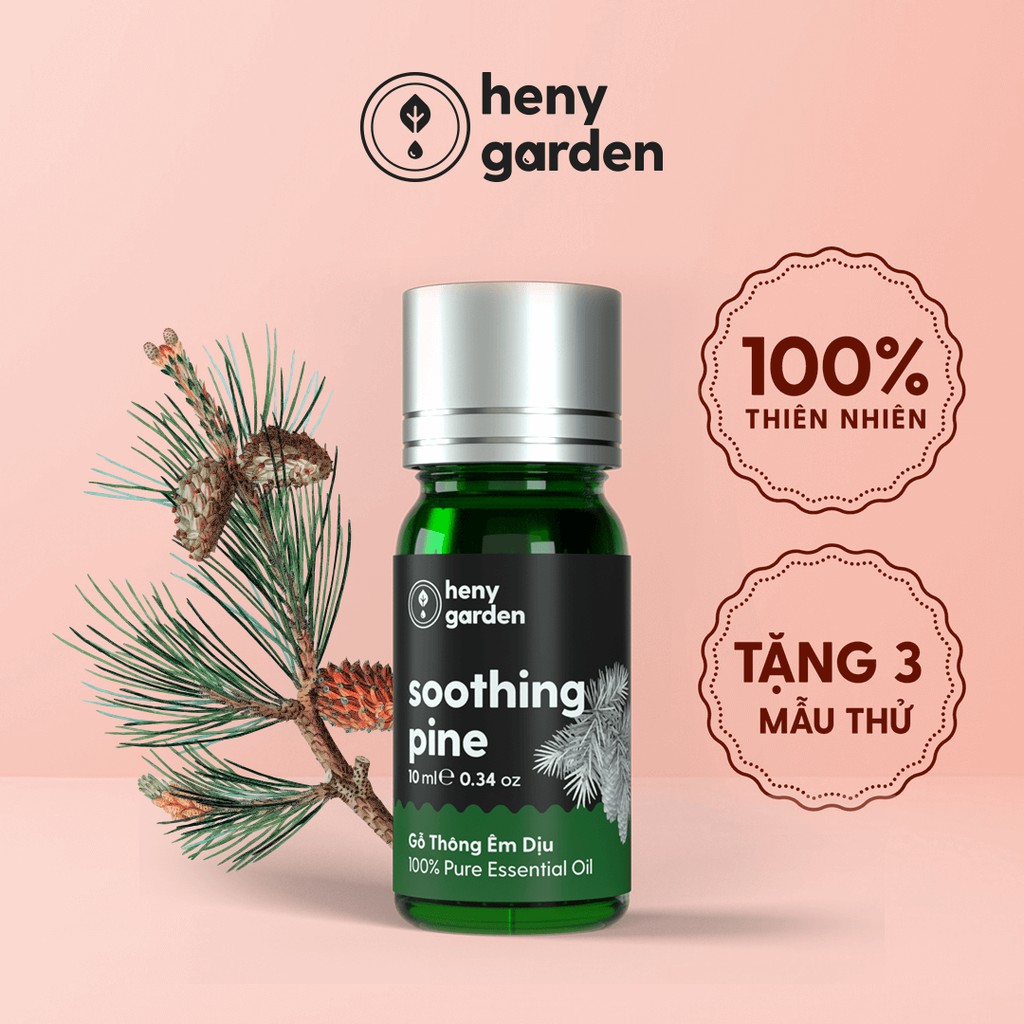 Tinh Dầu Thông (Gỗ Lạnh) Organic Thiên Nhiên Nguyên Chất Đậm Đặc Xông Thơm Phòng, Làm Nến Thơm HENY GARDEN