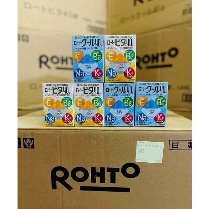 Nước nhỏ mắt Rohto Nhật Bản Vitamin hỗ trợ mắt mỏi yếu chống cận 12ml