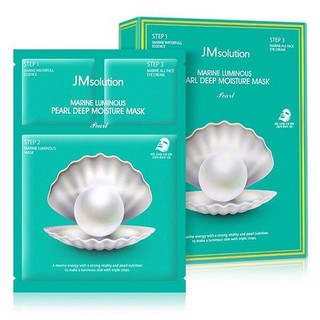 [NGỌC TRAI TRẮNG] Combo 10 Mặt nạ dưỡng trắng JM Solution Marine Luminous Pearl Deep Moisture Mask 30ml