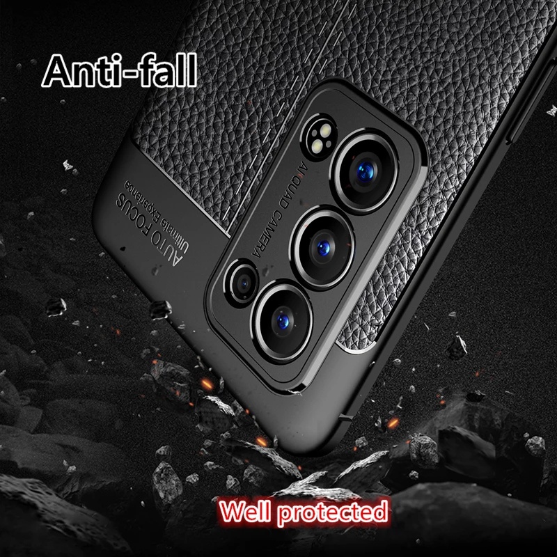 Ốp Điện Thoại Da Mềm Chống Sốc Màu Trơn Thời Trang Cho OPPO Reno 7 8 Z 7Z 8Z 6 Pro Plus 4G 5G Reno8Z A94