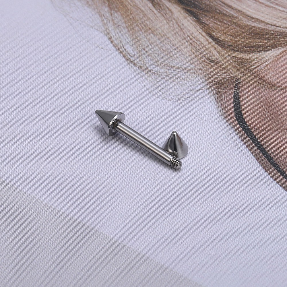 1 Khuyên Xỏ Lông Mày Bằng Thép Không Gỉ 6 / 8 / 10mm