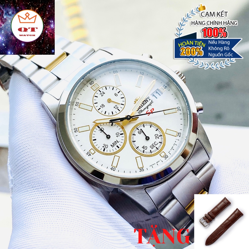 Đồng Hồ Nam ORIENT Chronograph FKU00003W0 Chính Hãng Tặng Dây Da Cao Cấp