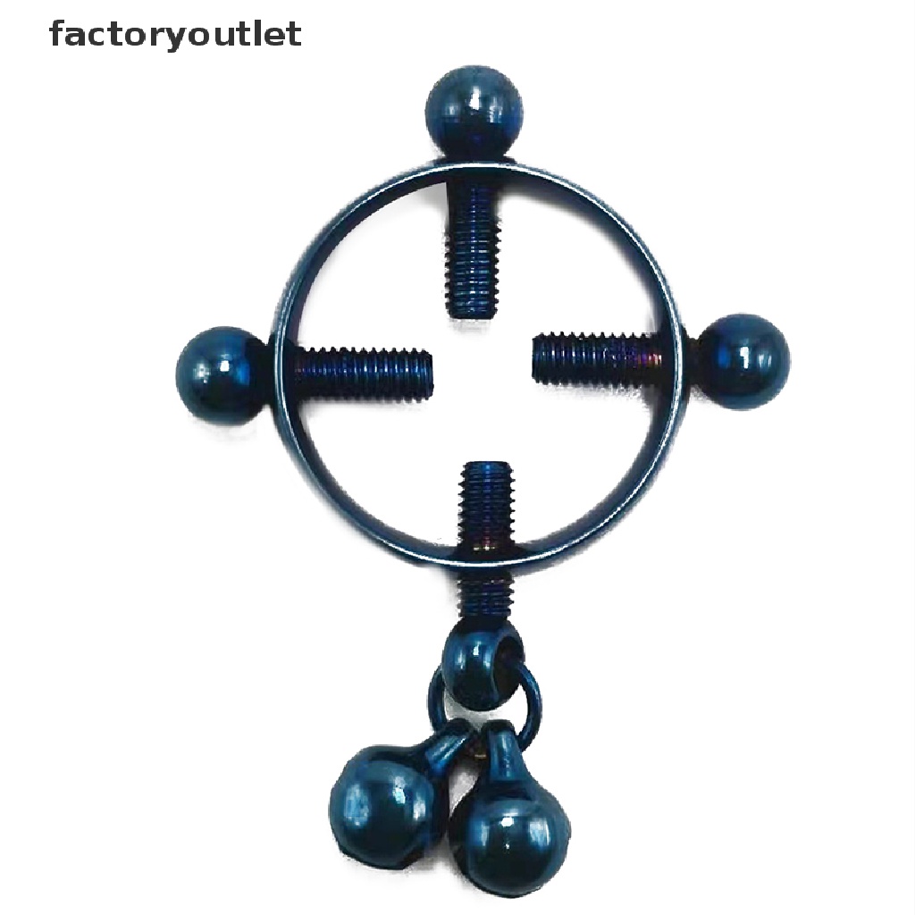 Factoryoutlet 1Pc Fake Nipple Ring Non Piercing Breast Stainless Screw Clamp Sexy Body Jewelry QWD