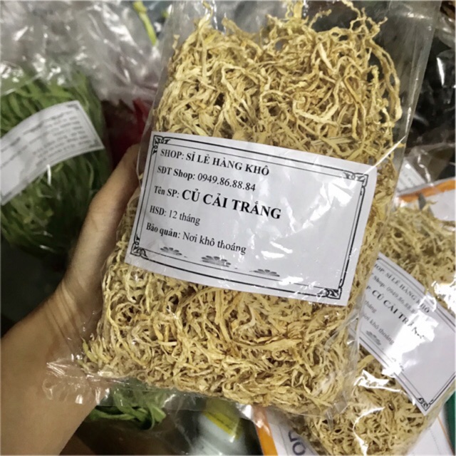 1kg Củ cải trắng sấy khô sợi nhỏ