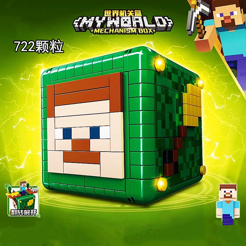Đồ Chơi Lắp Ráp Xếp Hình Mô Hình Hộp Thế Giới Minecraft BOX Model.LW423 với 722 chi tiết