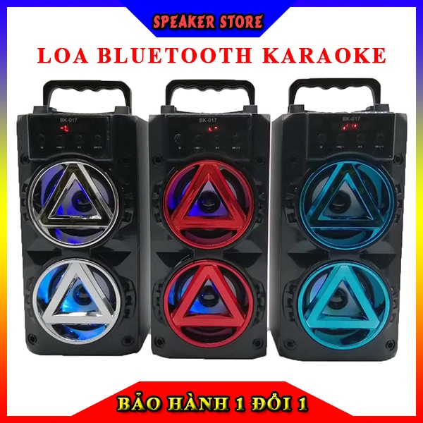 Loa bluetooth karaoke mini có MIC có dây 3m lưng vỏ gỗ Âm thanh siêu hay Bass mạnh Bảo hành 1 đổi 1