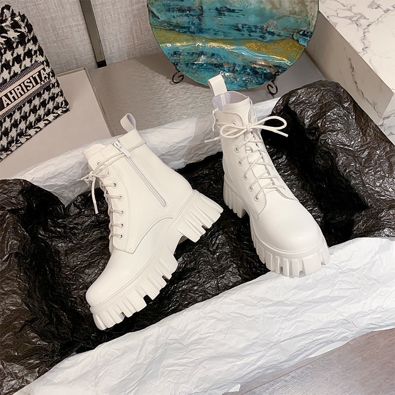 Giày Bốt Martin Mỏng Đế Dày Tăng Chiều Cao Thời Trang Mùa Hè Cho Nữ