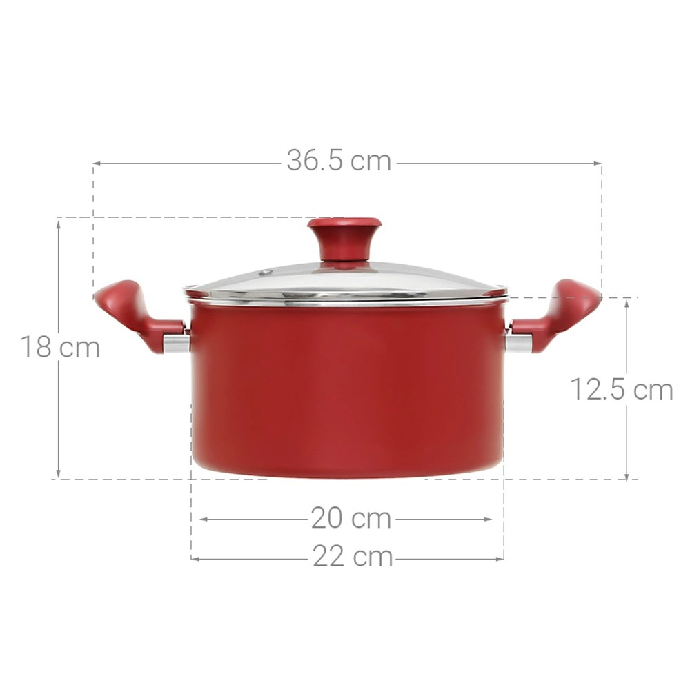 Nồi đế từ 22cm chống trầy chống dính kèm nắp Tefal So Chef G1354595 - Hàng chính hãng