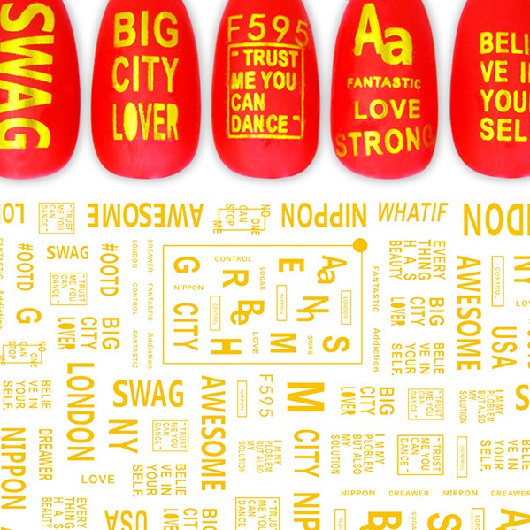 Sticker 3D - Hình dán móng tay F595