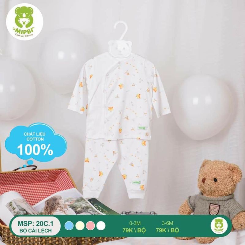 bộ sơ sinh mipbi cotton mềm